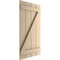 Ekena Millwork Rustic Four Board Joined Board-n-Batten Smooth Faux Wood Shutters w/Z-Board, 22W x 68H, PR SHUBJZ22X68SMPR - alternate 15